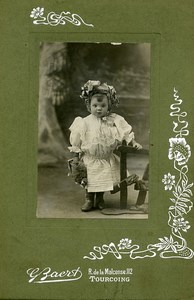 France Tourcoing Animal Peluche Jeu d'Enfants Costume Ancienne Photo Baert 1900