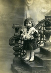 France Roubaix Garconnet en beau Costume Jeu d'Enfants Ancienne Photo Shettler 1900