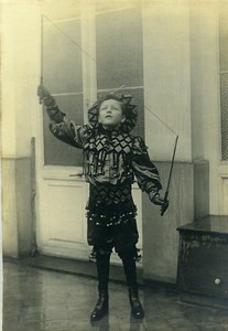 France Boy Playing Diabolo Player Children Game Costume Old Photo 1900