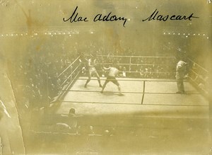 France Paris Sport Game Boxing Match Mac Adam Mascart Old Photo 1923