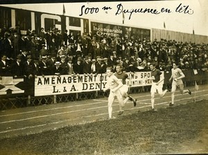 Paris Sport Race Athletics France Belgium 5000m Duquesne Old Photo June 1923