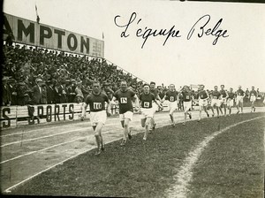 Paris Belgium Team Race Athletics France Belgium Old Photo June 1923
