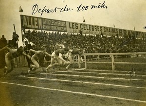 Paris Sport Race Athletics France Belgium? 100m Old Photo June 1923