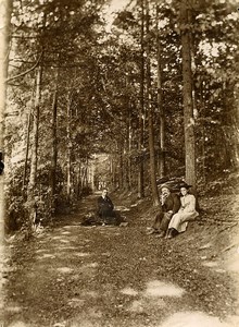 France Hucqueliers Walk in the Woods Forest Old Photo 1900