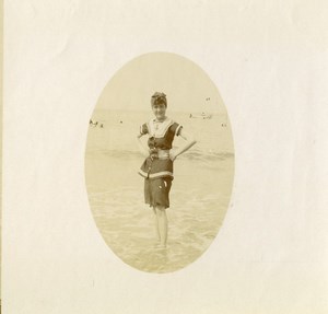 Northern France Sea Baths Bathing Old Photo 1900