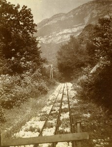 France Cogwheel Rack Railway Old Photo 1900