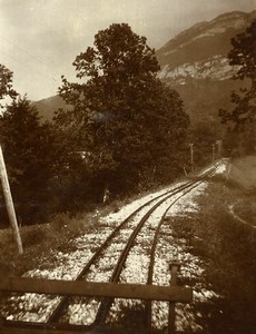 France Cogwheel Rack Railway Old Photo 1900