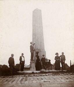 France Around Boulogne sur Mer Group at War Memorial? Old Photo 1900