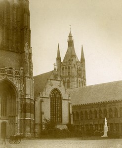 Netherlands Amsterdam? Monument Church Old Photo 1900