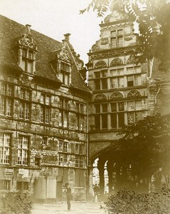 Netherlands Amsterdam? Old Houses Old Photo 1900