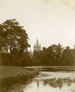 Netherlands Amsterdam? Monument Church Canal Old Photo 1900