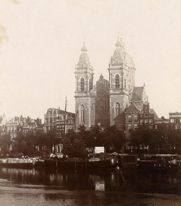 Netherlands Amsterdam Basilica of St. Nicholas Old Photo 1900