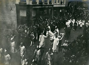 Belgium Bruges Procession of the Holy Blood Religion Old Photo 1900