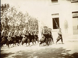France Lille Region Soldiers Military Parade Bayonets Old Photo 1900