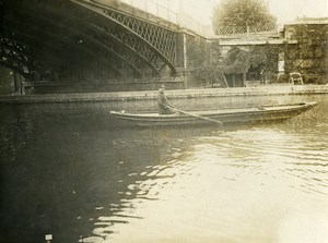 France Paris Seine River Octroi Boat Old Amateur Photo 1910