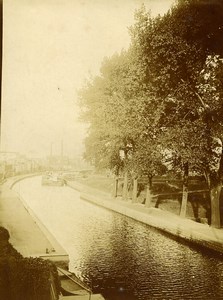 France Paris Canal Old Amateur Photo 1910