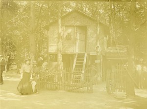 France Paris Human Zoo Exhibition Old Amateur Photo 1906