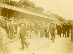 France Paris Longchamps Racecourse Horse Racing Fashion Old Amateur Photo 1910
