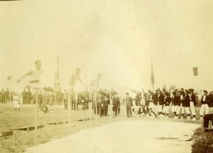 France Le Havre Gymnastics Competition High Jump? Old Amateur Photo 1910