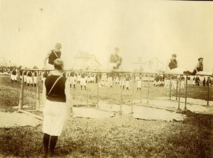 France Le Havre Gymnastics Competition Parallel bars Old Amateur Photo 1910