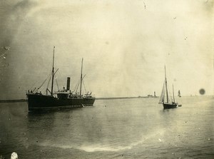 France Le Havre Boats Sailboat Old Amateur Photo 1910