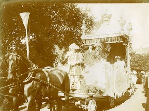 France Le Havre Carnival? Parade Horses Float Old Amateur Photo 1910