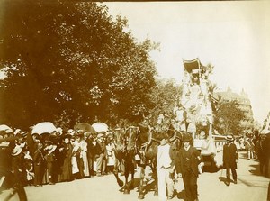 France Le Havre Carnival? Parade Horses Float Old Amateur Photo 1910