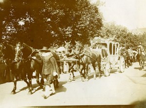 France Le Havre Carnival? Parade Carriage Horses Old Amateur Photo 1910
