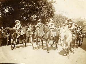 France Le Havre Carnival? Parade Horses Old Amateur Photo 1910