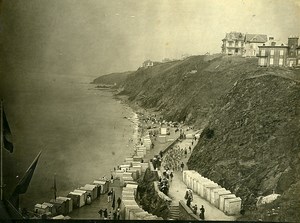 France Le Havre Region Seaside Beach Huts Old Amateur Photo 1910