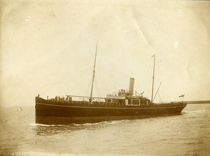 France Le Havre? Boat at Sea Old Amateur Photo 1910