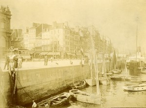 France Le Havre Harbor Seaside Boats Old Amateur Photo 1910