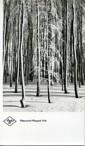 Publicité pour papier Agfa Record-Rapid 112 Foret Neige Ancienne Photo 1960