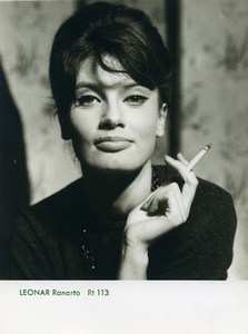 Publicité pour papier Agfa Leonar Ranarto 113 Fumeuse de Cigarette Ancienne Photo 1960