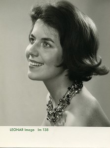 Publicité pour papier Agfa Leonar Imago 138 Femme Souriante Ancienne Photo 1960