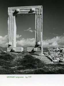 Publicité pour papier Agfa Leonar Leigrano 119 Naxos Temple d'Apollo Ancienne Photo 1960