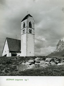 Publicité pour papier Agfa Leonar Leigrano Lg1 Eglise de Montagne Ancienne Photo 1960