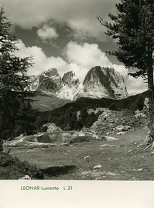 Publicité pour papier Agfa Leonar Lumarto L21 Paysage de Montagne Ancienne Photo 1960