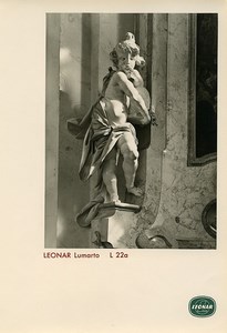 Publicité pour papier Agfa Leonar Lumarto L22a Enfant Statue Ancienne Photo 1960