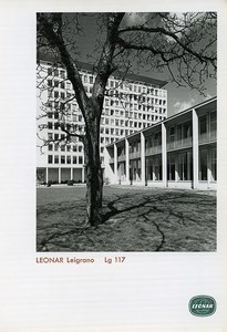 Publicité pour papier Agfa Leonar Leigrano Lg 117 Architecture Batiment Ancienne Photo 1960