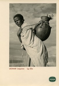 Publicité pour papier Agfa Leonar Leigrano Lg 22a Afrique? Femme Ancienne Photo 1960