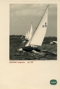 Publicité pour papier Agfa Leonar Leigrano Lg 122 Voiliers Ancienne Photo 1960