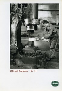 Publicité pour papier Agfa Leonar Grandamo Gr111 Ouvrier Metallurgie Ancienne Photo 1960