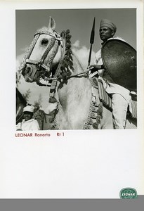 Publicité pour papier Agfa Leonar Ranarto RT1 Afrique? Guerrier a Cheval Ancienne Photo 1960