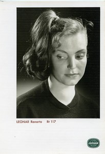 Publicité pour papier Agfa Leonar Ranarto Rt117 Femme Portrait Ancienne Photo 1960