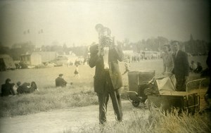 France photographe amateur dans un Champ Ancienne Photo 1935