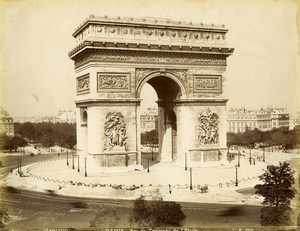 France Paris Arc de Triomphe de l'Etoile old Photo LP Pamard 1880