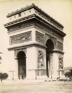 France Paris Arc de Triomphe de l'Etoile old Photo LP Pamard 1880