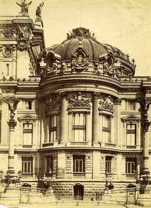France Paris Opera detail Architecture Palais Garnier old Photo 1880