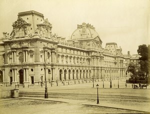 France Paris New Louvre Palace Façade old Photo 1880